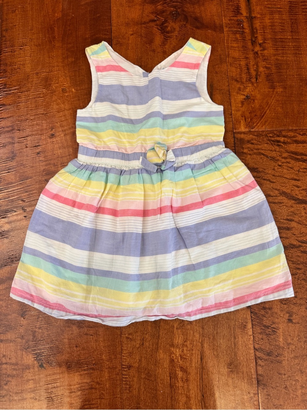 GAP Pastel Multicolor Stripe Dress with Waist Knot